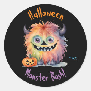 Sticker Rond Monster Bash Halloween