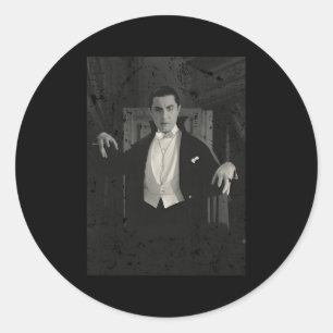 Sticker Rond Monster de film d'horreur Halloween comte Dracula 