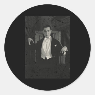 Sticker Rond Monster de film d'horreur Halloween comte Dracula