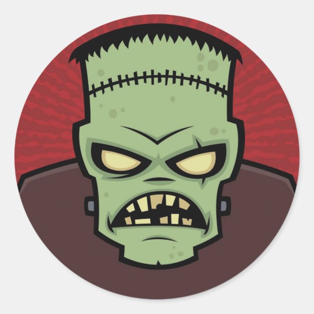Sticker Rond Monster Frankenstein (Devant)