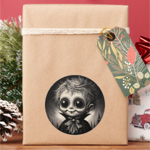 Sticker Rond Monster mignon Éffrayant Horreur illustration anti