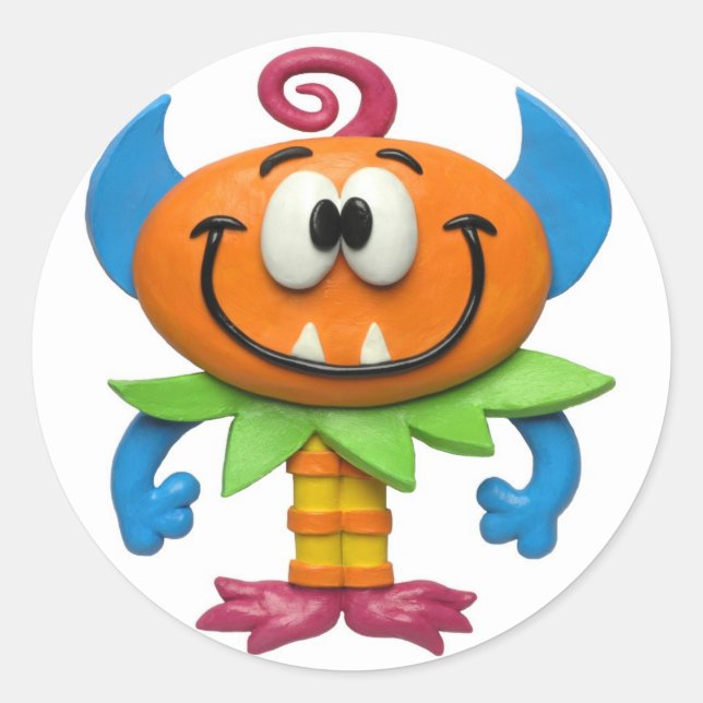 Sticker Rond Monster Party (Devant)