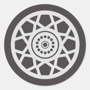 Sticker Rond Monster Truck Rally Décorations d'anniversaire