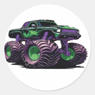 Sticker Rond Monster Trucks Are Jam Kids My Truck Lover