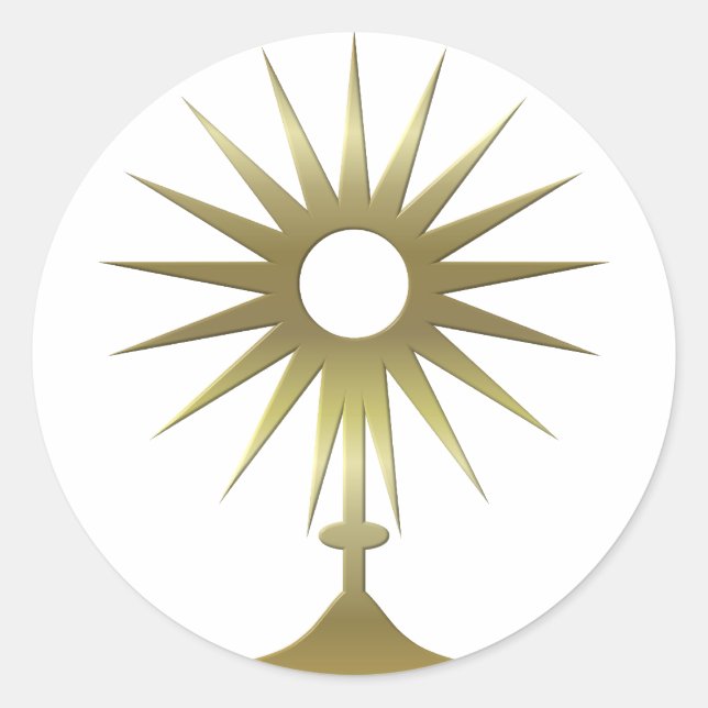 Sticker Rond Monstrance eucharistique (Devant)