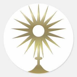 Sticker Rond Monstrance eucharistique