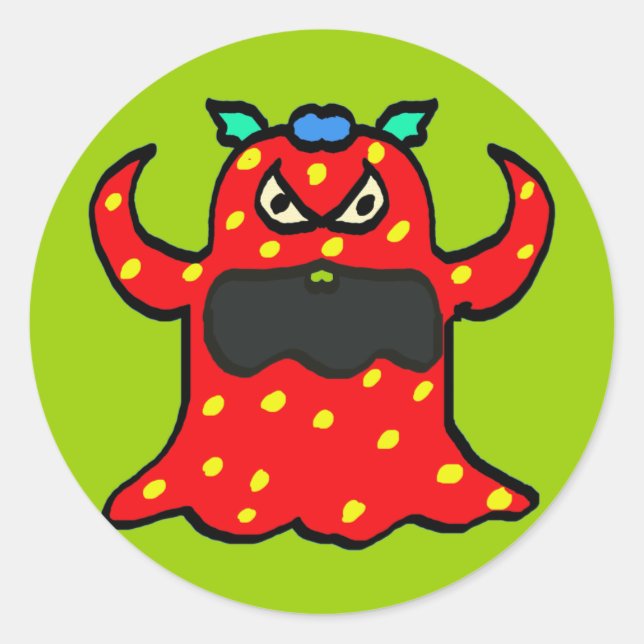 Sticker Rond monstre (Devant)