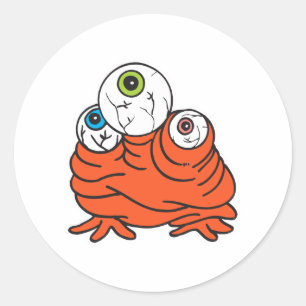 Sticker Rond monstre à trois yeux