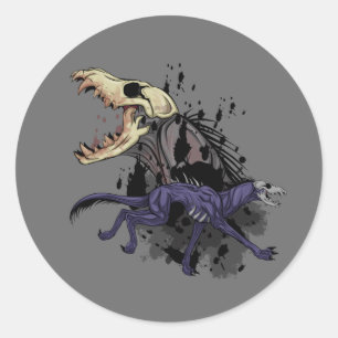 Sticker Rond Monstre courant