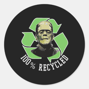 Sticker Rond Monstre de Frankenstein - 100% Recyclé S Funny Hal