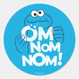 Sticker Rond Monstre des cookies   Miam miam miam !