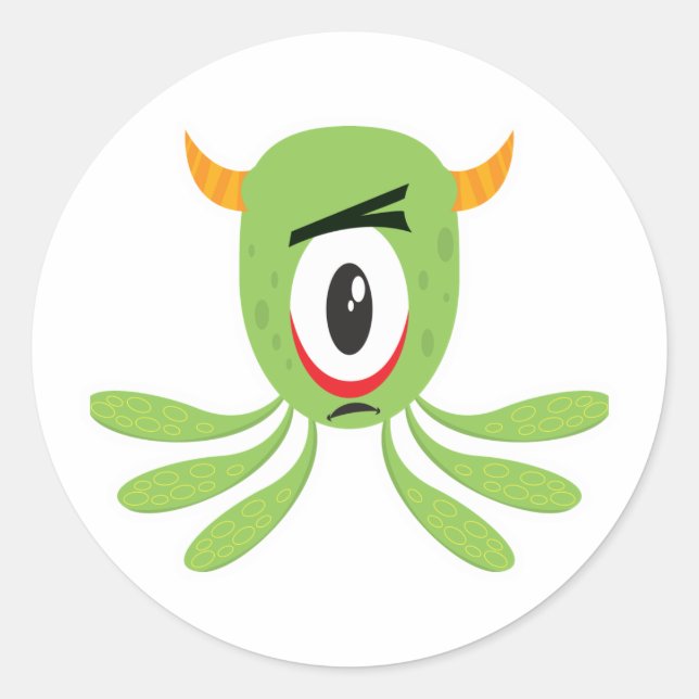 Sticker Rond monstre des cyclops (Devant)