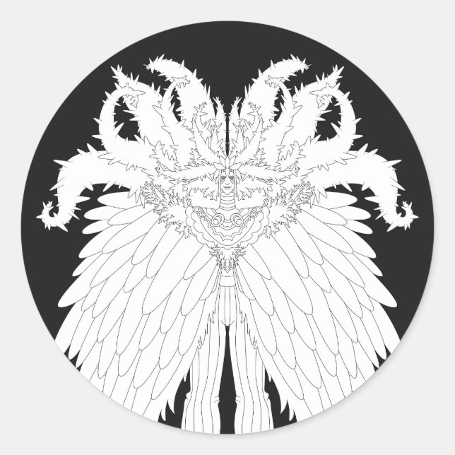 Sticker Rond Monstre Fantastique (Devant)