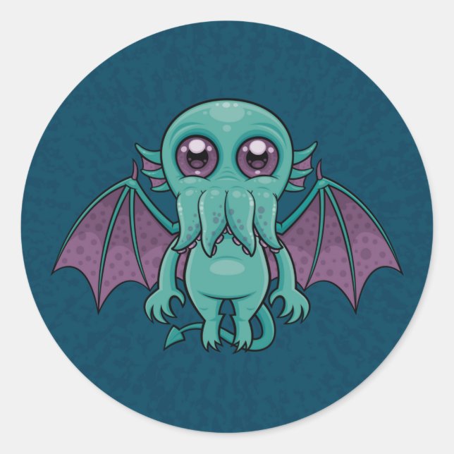 Sticker Rond Monstres de Cute Baby (Devant)