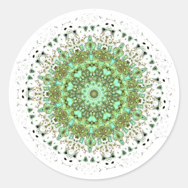 Sticker Rond Monstres mandala (Devant)