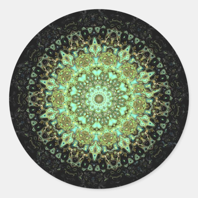 Sticker Rond Monstres mandala (Devant)
