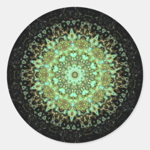 Sticker Rond Monstres mandala
