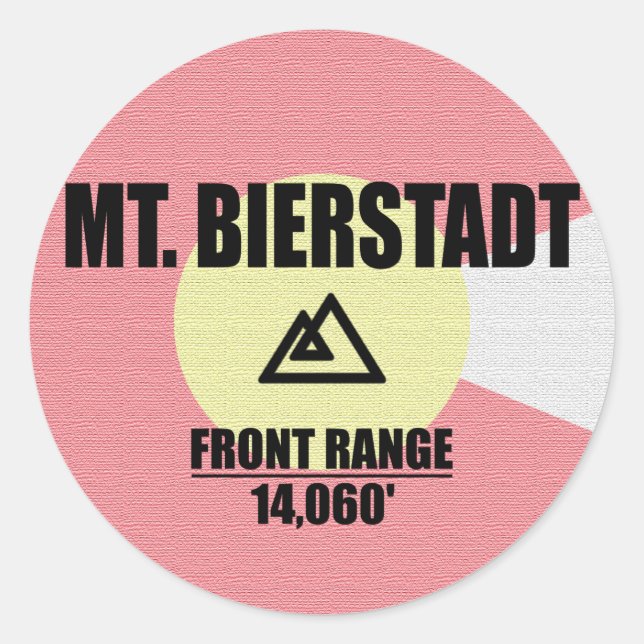 Sticker Rond Mont Bierstadt (Devant)