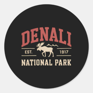 Sticker Rond Mont Denali Alaska Alpiniste Climbing National