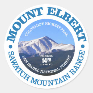 Sticker Rond Mont Elbert
