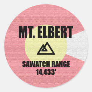 Sticker Rond Mont Elbert