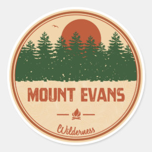 Sticker Rond Mont Evans Wilderness