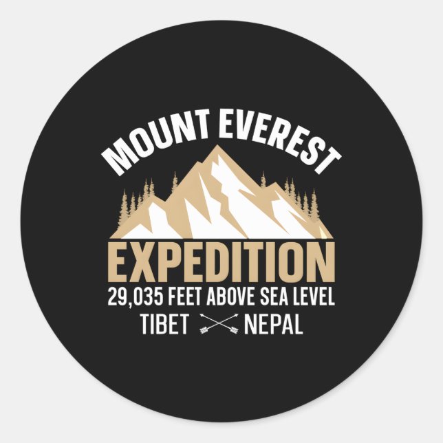 Sticker Rond Mont Everest S Vacances Ski Voyage (Devant)