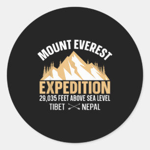 Sticker Rond Mont Everest vintage