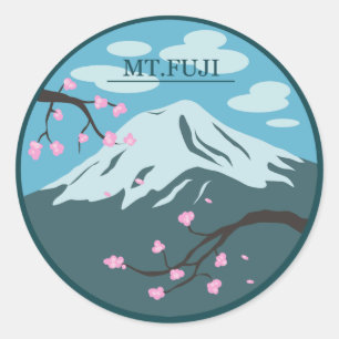 Sticker Rond Mont Fuji