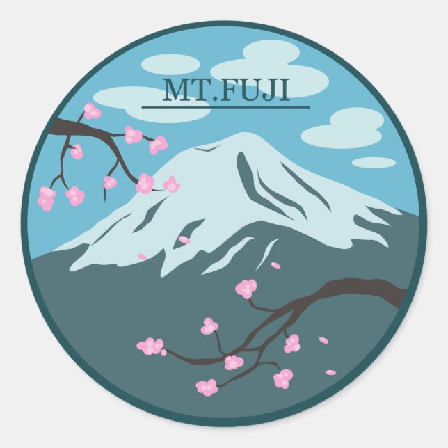 Sticker Rond Mont Fuji (Devant)