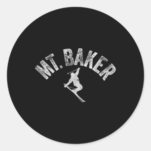 Sticker Rond Mont Ker Ski Mont Ker Washington Ski Cool Hiver