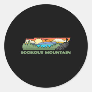 Sticker Rond Mont Lookout Tennessee Nature Extérieur Randonnée