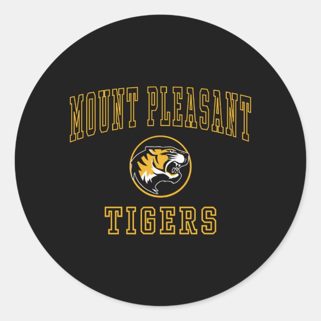 Sticker Rond Mont Pleasant High School Tigers C1 (Devant)