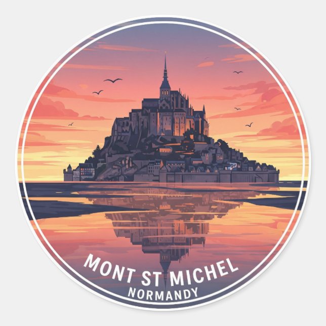 Sticker Rond Mont Saint-Michel (Devant)