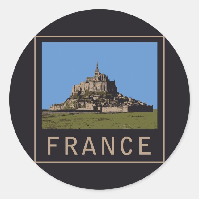 Sticker Rond Mont Saint-Michel (Devant)