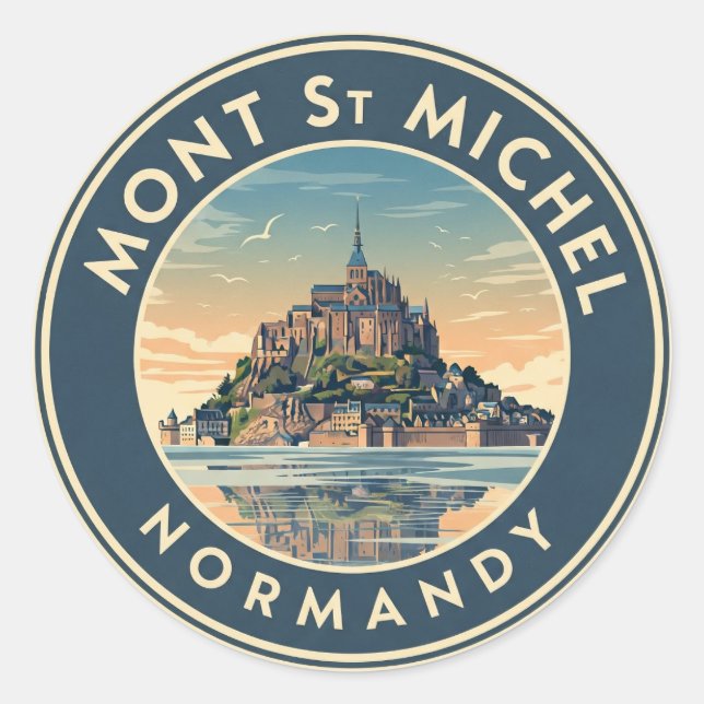 Sticker Rond Mont Saint-Michel (Devant)