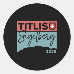 Sticker Rond Mont Titlis Engelberg Suisse Randonnée Randonnée S