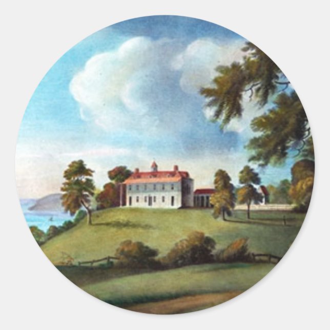 Sticker Rond Mont Vernon, par Francis Jukes, 1800 (Devant)