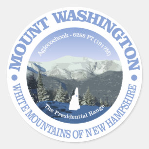 Sticker Rond Mont Washington