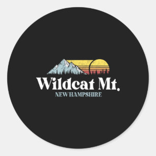 Sticker Rond Mont Wilat, New Hampshire, Pistes de ski Snowboar