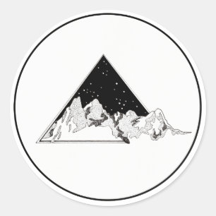 Sticker Rond Montagne