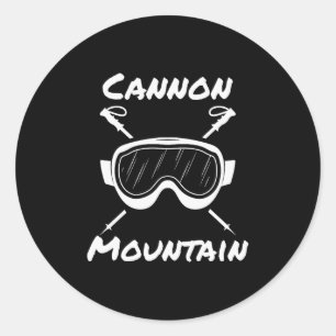 Sticker Rond Montagne Cannon Franconia Notch Ski Skieur Ski G