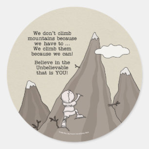Sticker Rond Montagne Climat