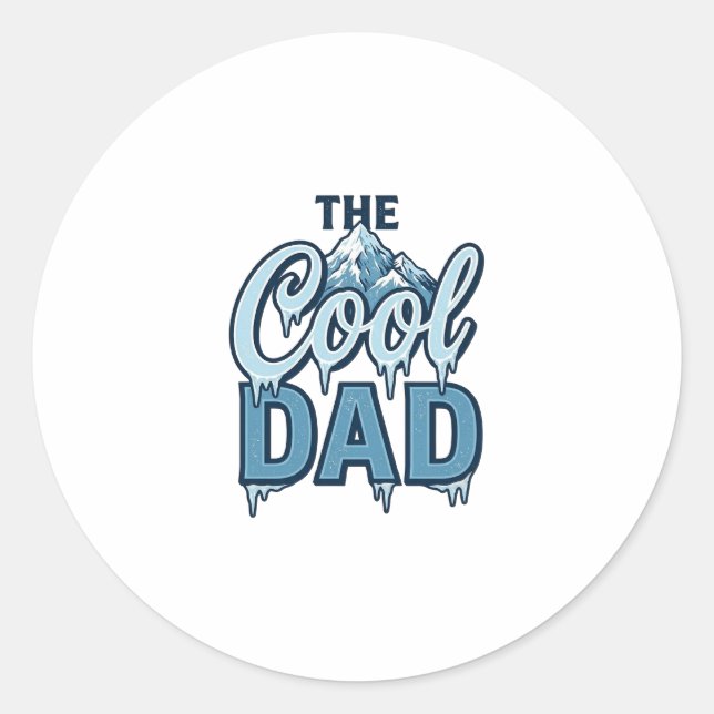 Sticker Rond Montagne Cool Dad Graphisme Vintage_1 (Devant)