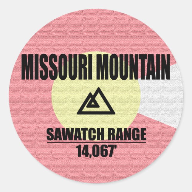 Sticker Rond Montagne du Missouri (Devant)