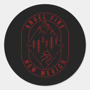 Sticker Rond Montagnes Angel Fire Nouveau-Mexique Randonnée Ext