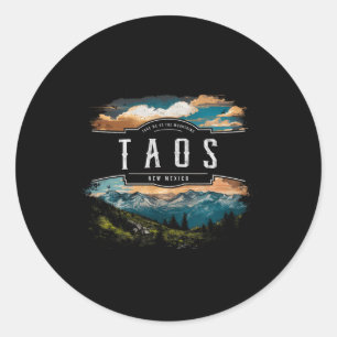 Sticker Rond Montagnes de Taos Nouveau-Mexique Randonnée Extéri