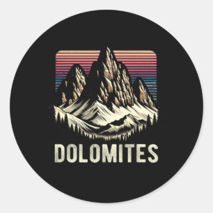 Sticker Rond Montagnes Dolomites Alpes dolomitiques Escalade Ra
