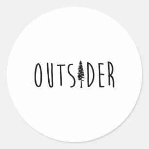 Sticker Rond Montagnes extérieures Tee Nature Randonnée Extérie
