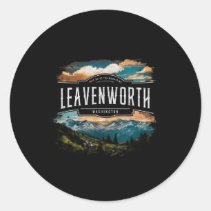 Sticker Rond Montagnes Leavenworth Washington Randonnée Extérie